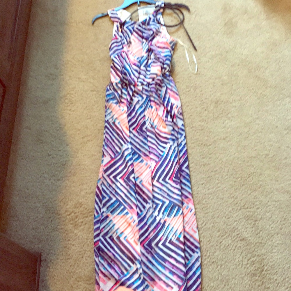Colorful patterned maxi dress